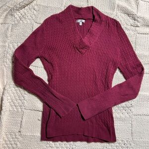 Y2K Croft and Barrow Red Knit Sweater